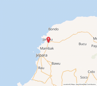 Map of Mlonggo, Central Java