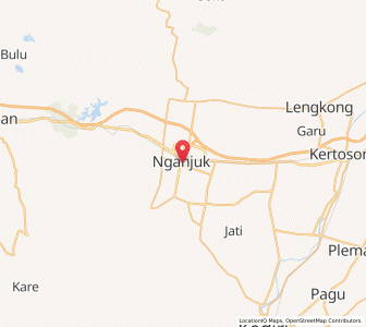 Map of Nganjuk, East Java