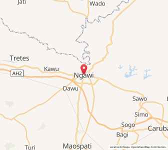 Map of Ngawi, East Java