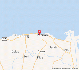 Map of Paciran, East Java