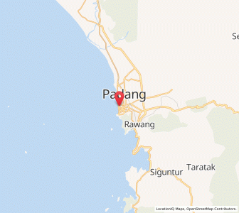 Map of Padang, West Sumatra