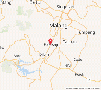 Map of Pakisaji, East Java