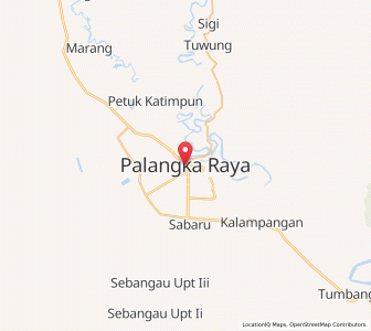 Map of Palangkaraya, Central Kalimantan