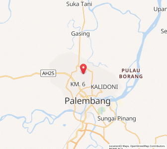Map of Palembang, South Sumatra