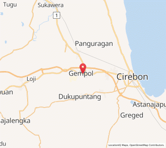 Map of Palimanan, West Java