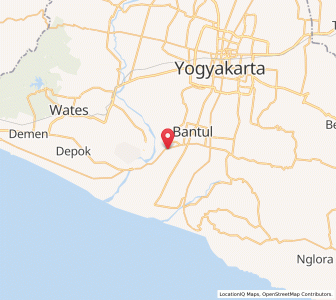Map of Pandak, Yogyakarta