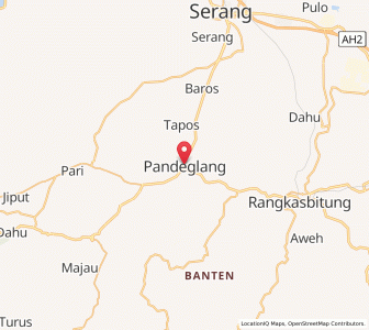 Map of Pandeglang, Banten