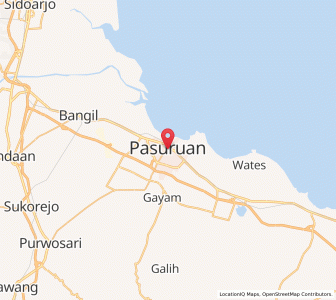 Map of Pasuruan, East Java