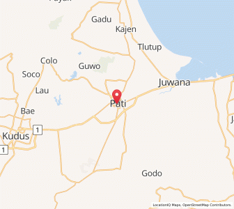 Map of Pati, Central Java