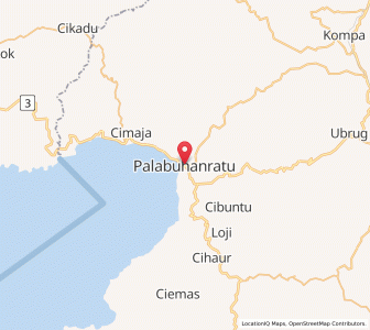 Map of Pelabuhanratu, West Java