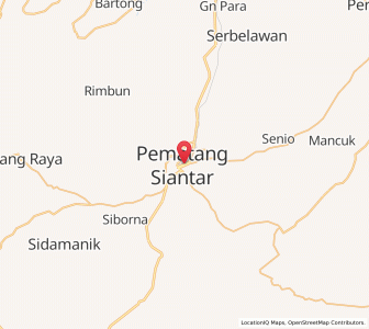 Map of Pematangsiantar, North Sumatra