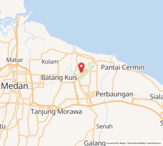 Map of Percut, North Sumatra