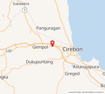 Map of Plumbon, West Java