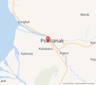 Map of Pontianak, West Kalimantan