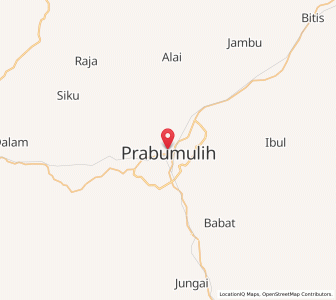Map of Prabumulih, South Sumatra