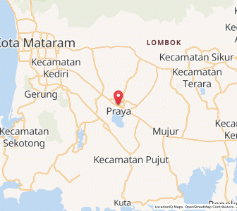 Map of Praya, West Nusa Tenggara