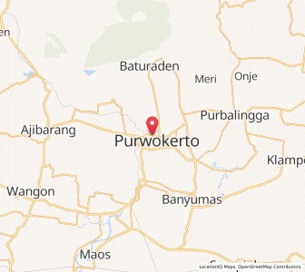 Map of Purwokerto, Central Java