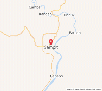 Map of Sampit, Central Kalimantan