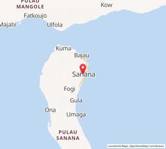 Map of Sanana, North Maluku