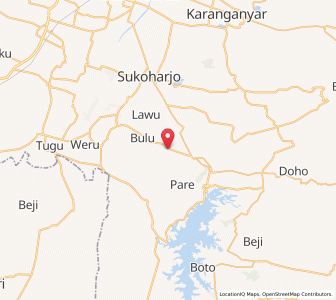 Map of Selogiri, Central Java