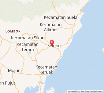 Map of Selong, West Nusa Tenggara