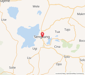 Map of Sengkang, South Sulawesi