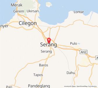 Map of Serang, Banten