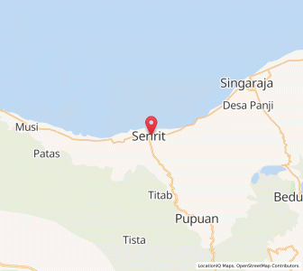 Map of Seririt, Bali