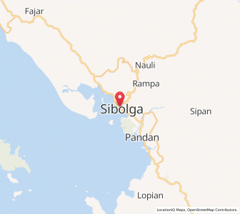 Map of Sibolga, North Sumatra