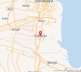 Map of Sidoarjo, East Java