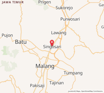 Map of Singosari, East Java