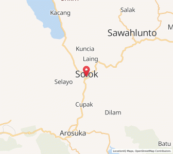 Map of Solok, West Sumatra