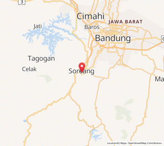 Map of Soreang, West Java