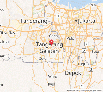 Map of South Tangerang, Banten