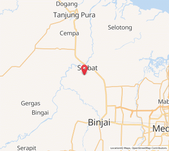 Map of Stabat, North Sumatra