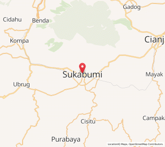 Map of Sukabumi, West Java