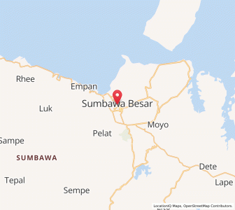 Map of Sumbawa Besar, West Nusa Tenggara