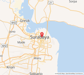 Map of Surabaya, East Java