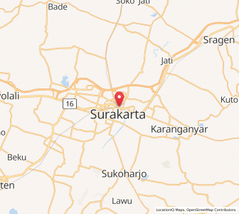 Map of Surakarta, Central Java