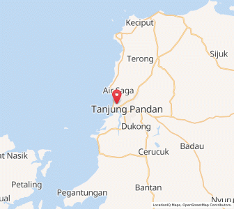 Map of Tanjung Pandan, Bangka–Belitung Islands