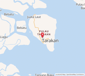 Map of Tarakan, North Kalimantan