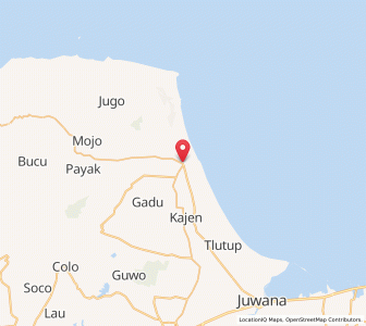 Map of Tayu, Central Java