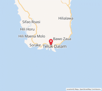 Map of Teluk Dalam, North Sumatra