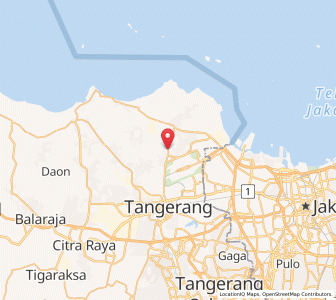 Map of Teluknaga, West Java