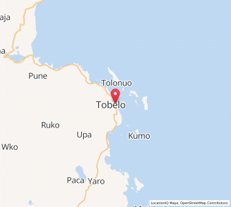 Map of Tobelo, North Maluku