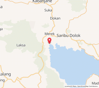 Map of Tongging, North Sumatra