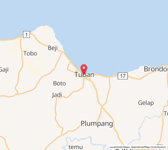 Map of Tuban, East Java