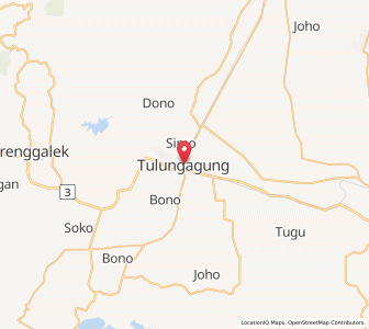 Map of Tulungagung, East Java