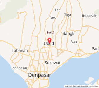 Map of Ubud, Bali