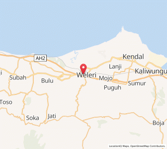 Map of Weleri, Central Java